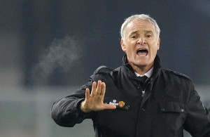 AS Roma's coach Ranieri shouts during his Italian Serie A soccer match against Chievo Verona at the Bentegodi stadium in Verona