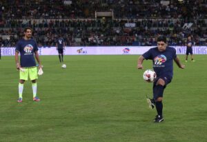 Riscaldamento di Diego Armando Maradona