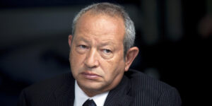Egyptian billionaire Naguib Sawiris pauses during a Bloomberg Television interview in London, U.K., on Thursday, May 24, 2012. Sawiris said he'd be willing to sell his Telekom Austria AG stake to Carlos Slim's America Movil SAB if the Austrian government is uncooperative. Photographer: Simon Dawson/Bloomberg via Getty Images