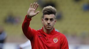 Monaco's Italian forward Stephan El Shaarawy takes part in a training session prior prior to the Europa League Group J football match AS Monaco vs Qarabag on October 22, 2015 at the Louis II Stadium in Monaco. AFP PHOTO / VALERY HACHE