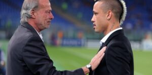 Walter SABATINI e Radja NAINGGOLAN (Roma) (Foto Bartoletti)