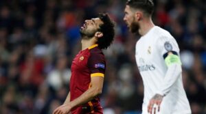 during the UEFA Champions League Round of 16 Second Leg match between Real Madrid and Roma at Estadio Santiago Bernabeu on March 8, 2016 in Madrid, Spain.