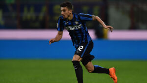 MILAN, ITALY - SEPTEMBER 23: Alex Telles of Internazionale Milano in action during the Serie A match between FC Internazionale Milano and Hellas Verona FC at Stadio Giuseppe Meazza on September 23, 2015 in Milan, Italy. (Photo by Tullio M. Puglia/Getty Images)