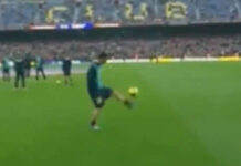Messi e Alves, che show nel riscaldamento (VIDEO)