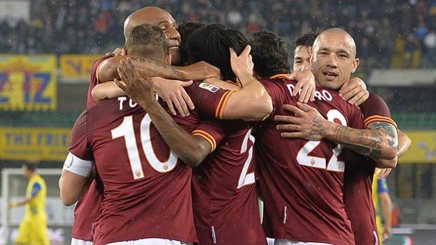 chievo-roma-abbraccio