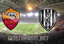 (FINALE) Roma – Cesena 2-0 (8′ Destro, 81′ De Rossi). La Roma vince e raggiunge la Juventus in vetta alla classifica