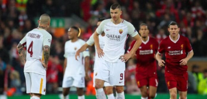 dzeko nainggolan liverpool-roma