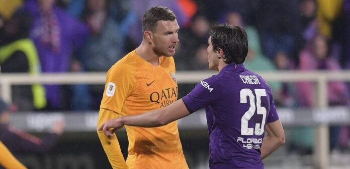 dzeko chiesa fiorentina-roma
