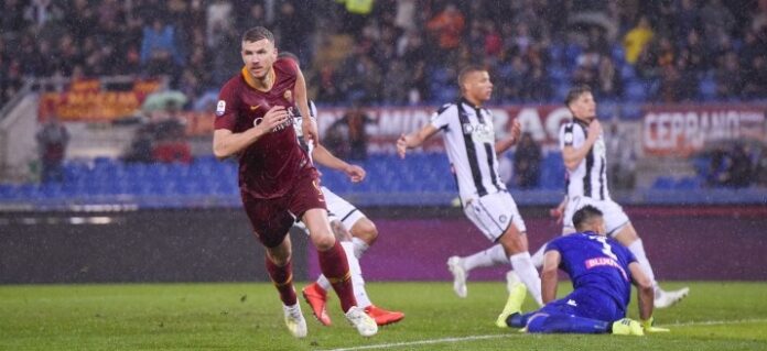 dzeko gol roma-udine