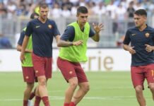 MANCINI: “E’ stato un derby molto faticoso. Alla Roma è mancato il gol, anche loro hanno sofferto”