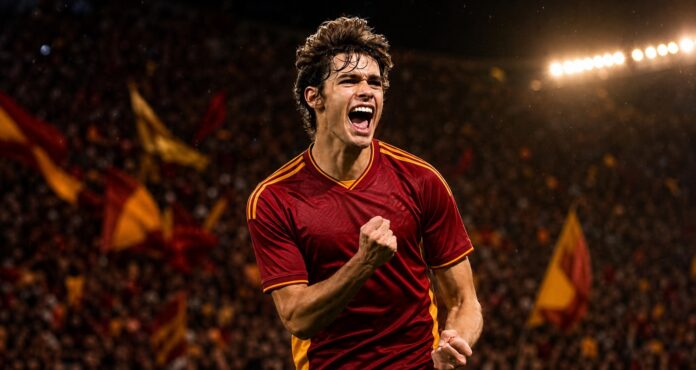 rodrigo-mora-roma-esultanza
